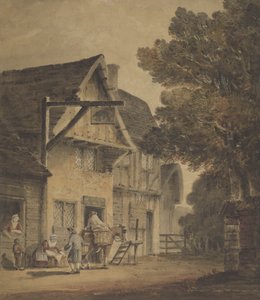 Figuren vor dem Boar Inn