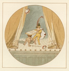 Zwei kleine Kinder kämpfen auf der Bühne von Robert Dudley