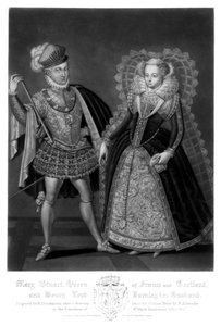 Mary Stuart, Königin von Frankreich und Schottland, und Henry Lord Darnley, ihr Ehemann, 1816 von Robert Dunkarton