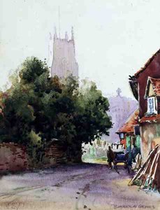 St. Albans, nebliger Morgen von Robert E. Groves