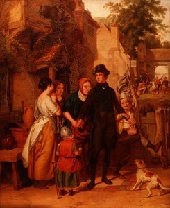 Der Abschied - ein Rekrut verabschiedet sich von seiner Familie von Robert Farrier
