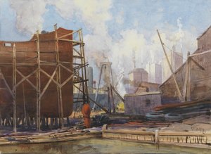 Schiffbau in Toronto, 1918 von Robert Ford Gagen