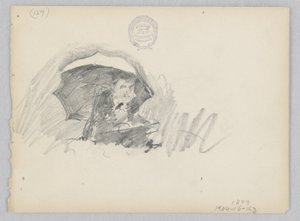 Künstler skizziert draußen von Robert Frederick Blum