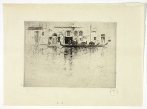 Gondeln und venezianischer Palast