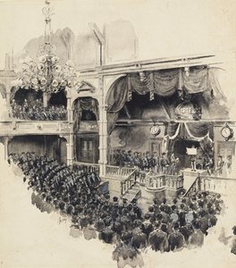 Eröffnungsszene des japanischen Parlaments, 1890