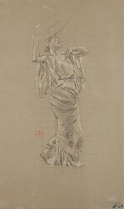 Studie einer weiblichen Figur für das Wandgemälde 