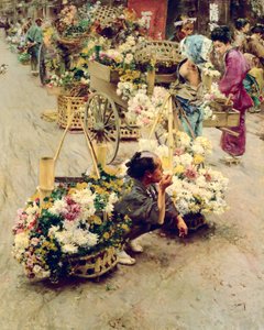 Der Blumenmarkt, Tokio, 1892 von Robert Frederick Blum