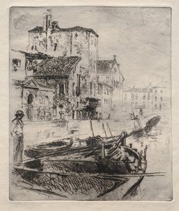 Venezianischer Kanal und Boote, Nr. 8, 1800er Jahre von Robert Frederick Blum