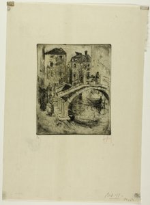 Venezianischer Kanal und Brücken von Robert Frederick Blum