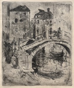 Venezianischer Kanal und Brücken, 1886