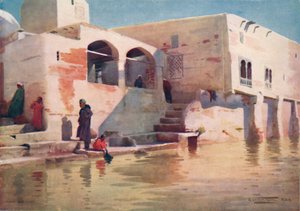 Eine Moschee am Wasser in Menzala, um 1880, 1904 von Robert George Talbot Kelly