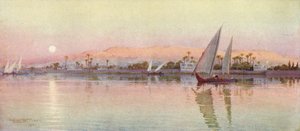 Kairo vom Fluss am Abend