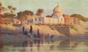 Dorf Shinbab am unteren Nil, ca. 1880, 1904