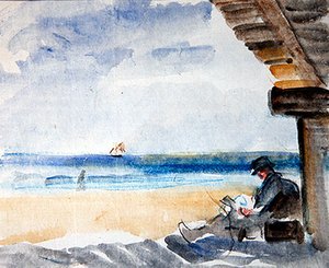 Lesen am Strand von Robert Graham Dryden Alexander