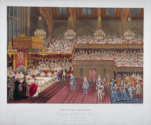 Krönungsbankett von König George IV, Westminster Hall, London, 1821 1824