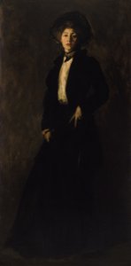 Junge Frau in Schwarz