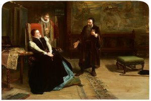 Die Konferenz zwischen Maria Stuart und John Knox im Holyrood Palace von Robert Herdman