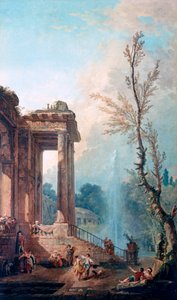 Das Portikus eines Landhauses von Robert Hubert