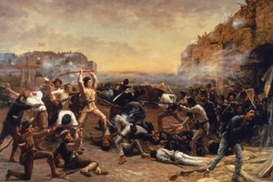 Der Fall des Alamo oder Crocketts letzter Widerstand von Robert Jenkins Onderdonk