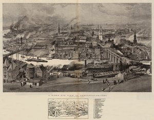 Vogelperspektive von Newcastle-on-Tyne