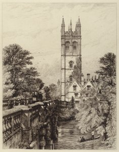 Magdalen Tower und Brücke von Robert Kent after Thomas