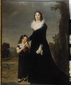 Porträt einer Mutter mit ihrem Sohn von Robert Lefevre