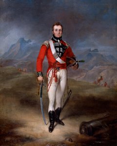 Porträt von Major Lambert Brabazon Urmston, in der Uniform des 45. Regiments von Robert Lucas West