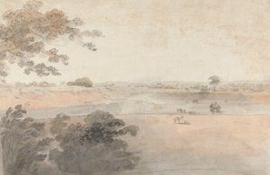 Landschaft mit Kamelen und Elefanten von Robert Mabon