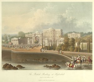 Die britische Residenz in Hyderabad, gezeichnet 1813