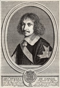Hugues de Lionne (1611-1671), Marquis de Fresnes, Herr von Berny, Diplomat und Staatsminister unter Ludwig XIV. Gravur von Robert Nanteuil.