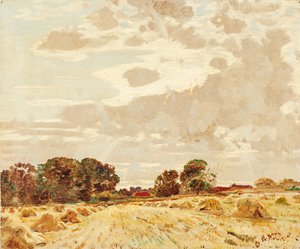 Ernte bei den Knowes, East Linton von Robert Noble