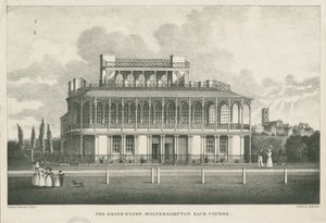 Wolverhampton - Tribüne auf der Rennbahn: Lithographie, undatiert [Mitte 19. Jahrhundert] von Robert Noyes