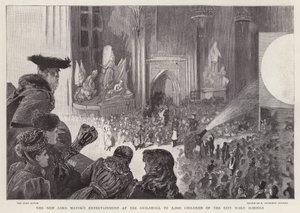 Die neue Unterhaltung des Lord Mayor in der Guildhall für 2000 Kinder der Stadtschulen von London von Robert Ponsonby (after) Staples