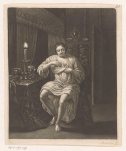 Sich kratzende Frau von Robert Robinson (attributed to)