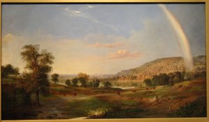 Landschaft mit Regenbogen