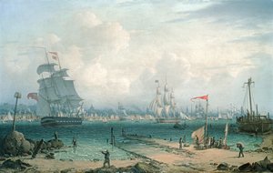 Blick auf Liverpool von Cheshire