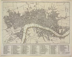Ein Plan von London, Westminster und Southwark