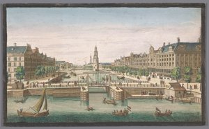 Ansicht der Oudeschans in Amsterdam vom IJ aus gesehen