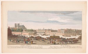 Blick auf die Stadt Paris vom Quai de Miramion von Robert Sayer