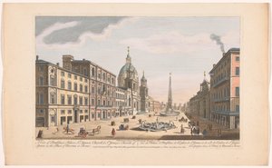Ansicht des Palazzo Pamphili und der Piazza Navona in Rom von Robert Sayer