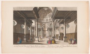 Blick auf das Innere der Kirche St. Stephen Walbrook in London von Robert Sayer