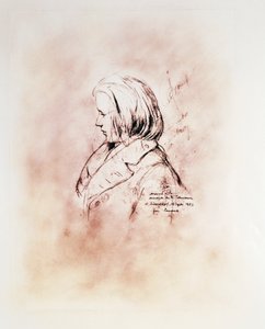 Porträt des deutschen Komponisten Johannes Brahms von Robert Schumann