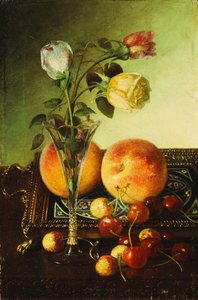Rosen, Pfirsiche und Kirschen, 1891 von Robert Spear Dunning