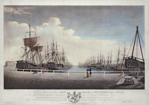 Ein Westblick auf das neue Dock in Kingston upon Hull von Robert Thew