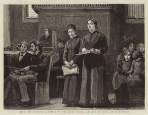 Blinde Mädchen singen, eine Skizze am Royal Normal College of Music, Upper Norwood von Robert Walker Macbeth