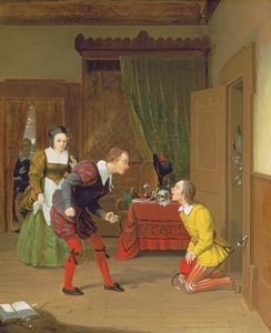 Dr. Caius, Simple und Dame Quickly, Szene aus Die lustigen Weiber von Windsor von Robert Walter Weir