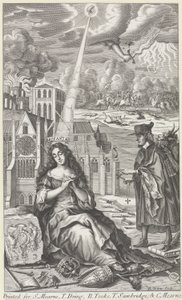 Britannia weint um den Zustand des Landes, 1682 von Robert White