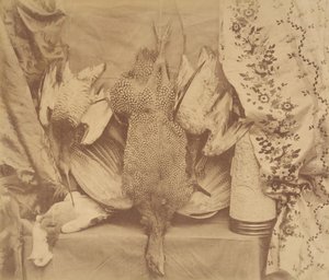 Stillleben und Stickerei, 1856