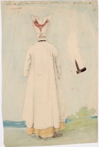 Frau in Nationaltracht von hinten von Robert Wilhelm Ekman