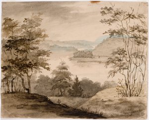 Landschaft mit gewundenem Fluss von Robert Wilhelm Ekman